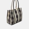 Wholesale Gigi Check Textile Tote Bag Black