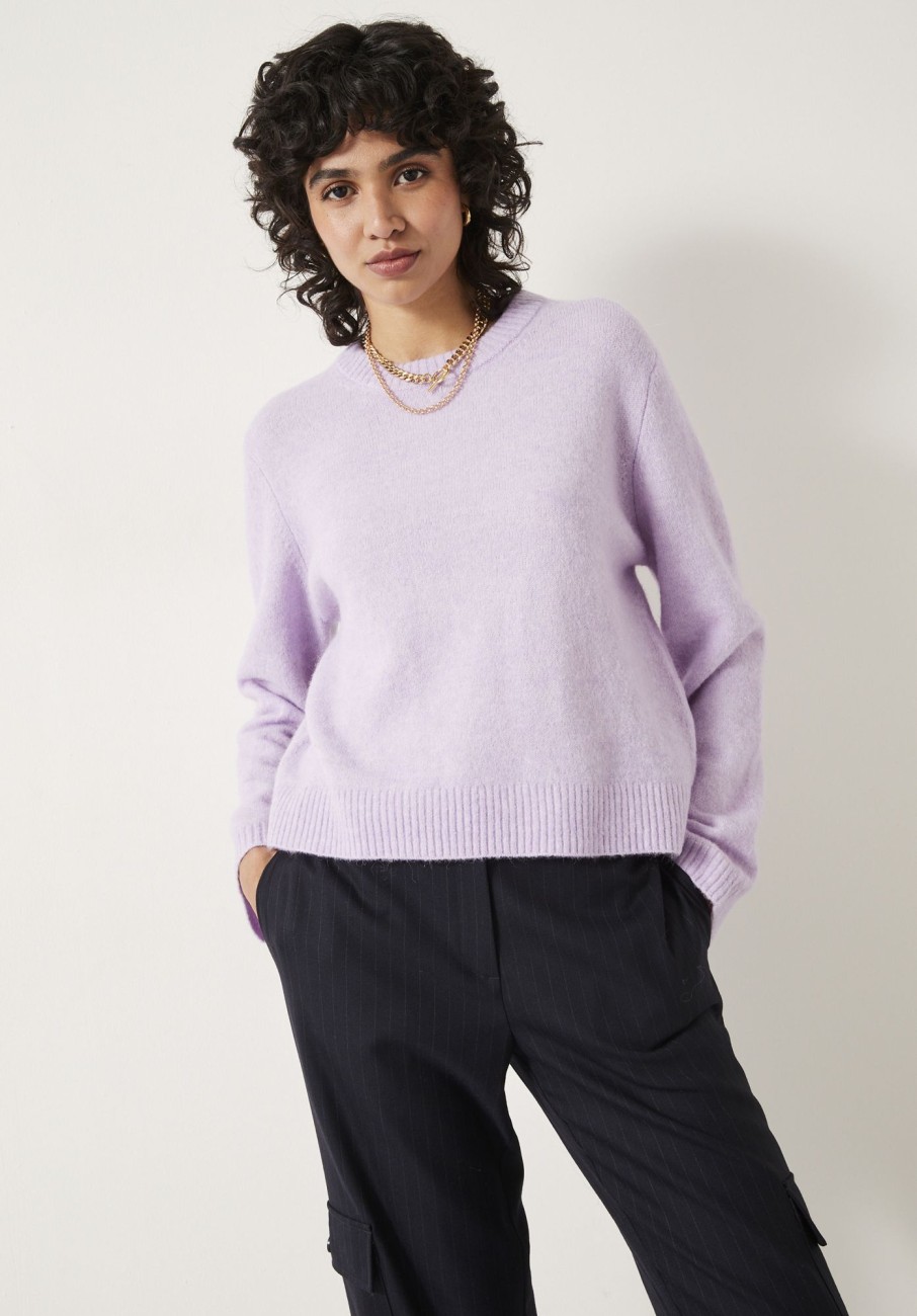 Best Anabelle Fluffy Knitted Jumper Lavender