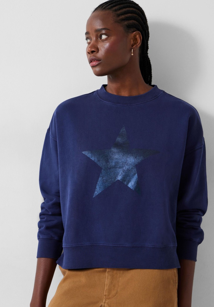 Wholesale Roxy Metallic Star Sweatshirt Dark Navy