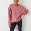 Online Faris Crew Neck Wool Blend Jumper Rose Pink