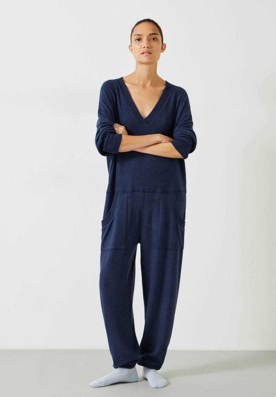 Hot Elle Supersoft V-Neck Onesie Midnight Navy