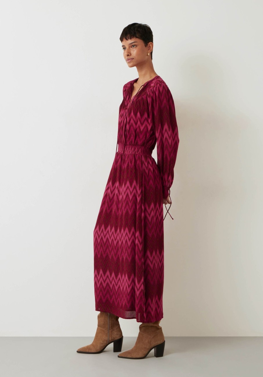 New Melodie Midi Dress Chevron Stripe