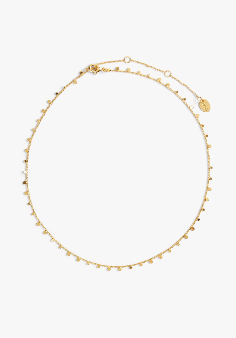 New Lyra Mini Disc Choker Gold