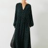 Wholesale Aimee Maxi Dress Polka Dots Green