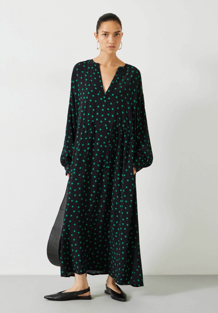 Wholesale Aimee Maxi Dress Polka Dots Green