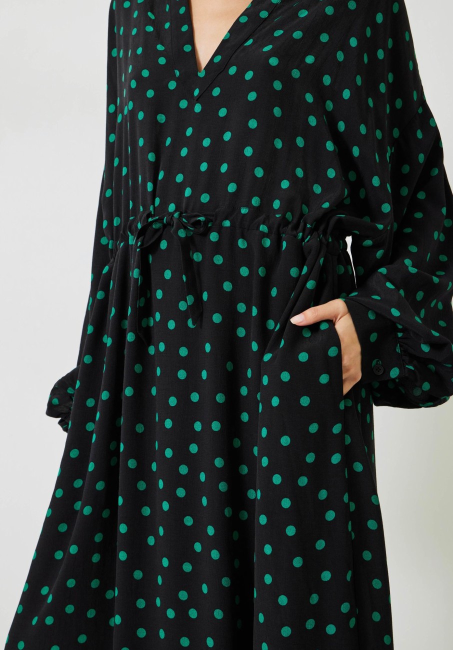 Wholesale Aimee Maxi Dress Polka Dots Green