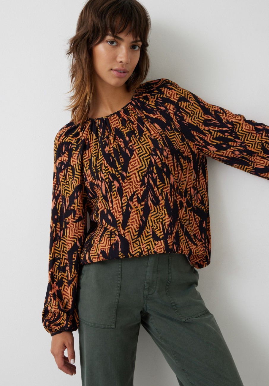 New Daliah Tie Back Top Boho Texture Floral