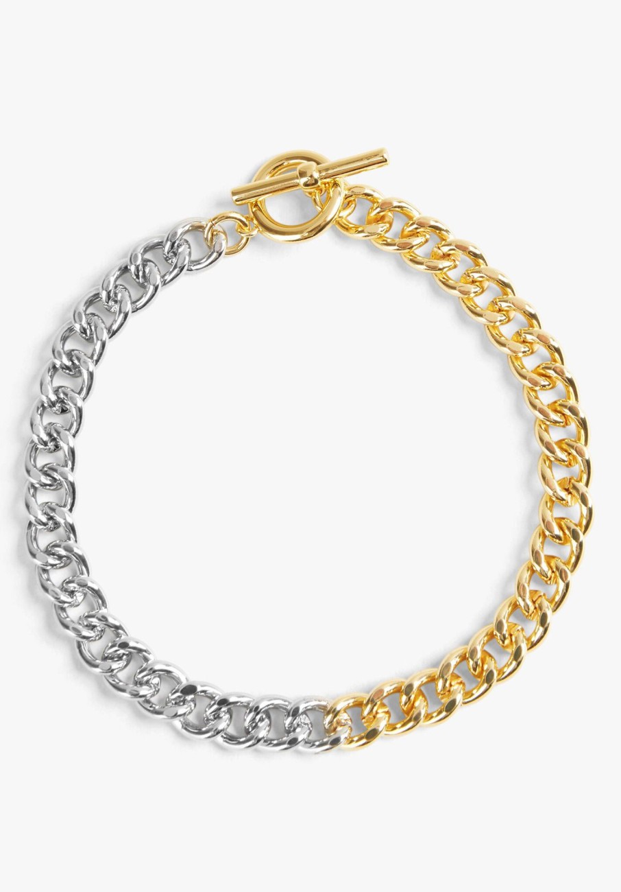 Clearance Vivienne Curb Chain Bracelet Gold/Gunmetal