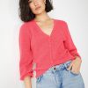 Wholesale Cleo Ribbed Cardigan Pink Coral