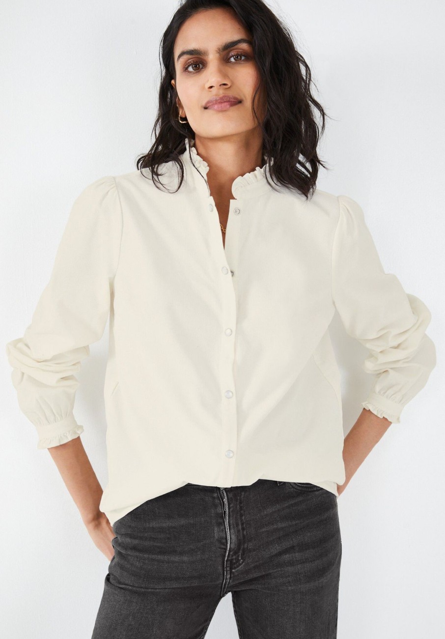 Best Carly Corduroy Shirt Ecru