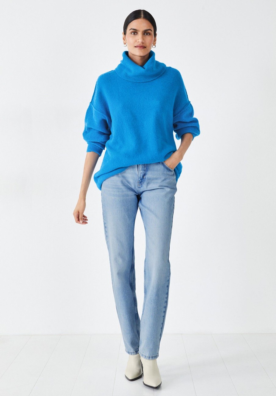 New Meryl Roll Neck Wool Blend Jumper Vivid Blue