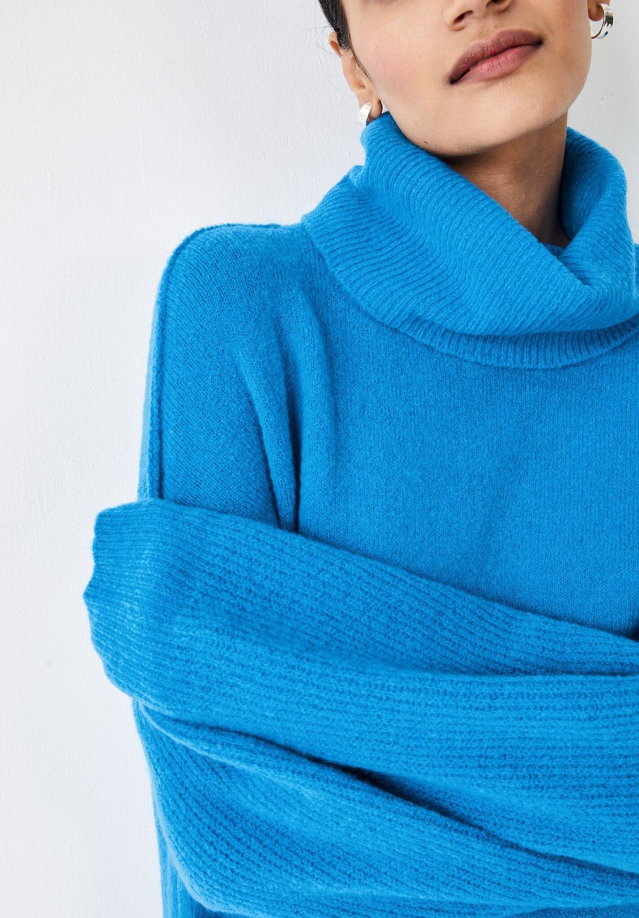 New Meryl Roll Neck Wool Blend Jumper Vivid Blue