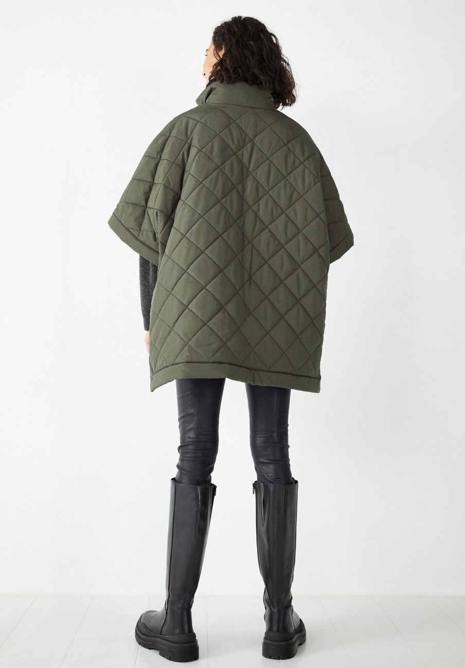 Best Courtney Quilted Cape Khaki