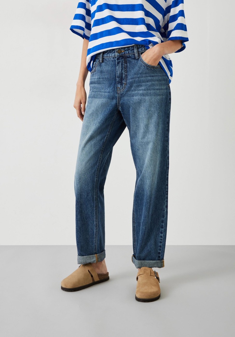 Online Boyfriend Jeans Vintage Wash Blue