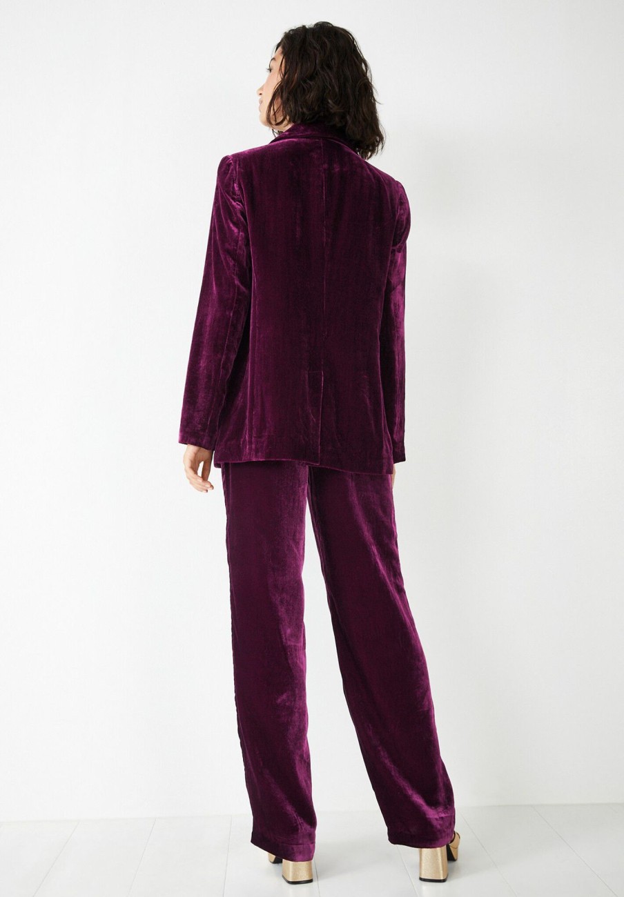 New Carina Velvet Trousers Berry