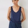 Wholesale Sally V-Neck Jersey Vest Top Midnight Navy