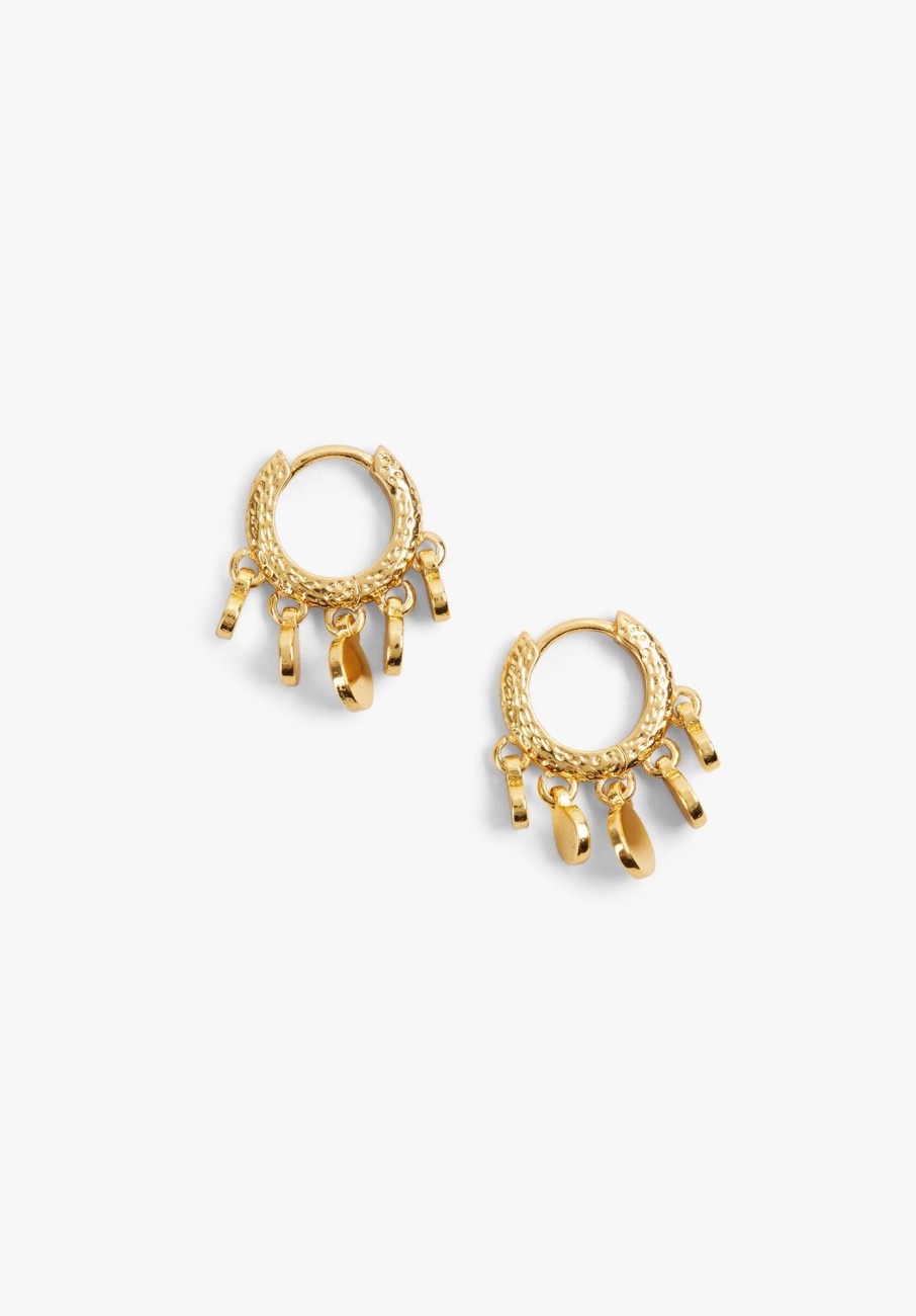 New Lyra Mini Disc Earrings Gold