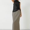 New Reema Split Maxi Skirt Diagonal Stripe