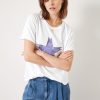 New Double Star Relaxed T-Shirt White / Purple