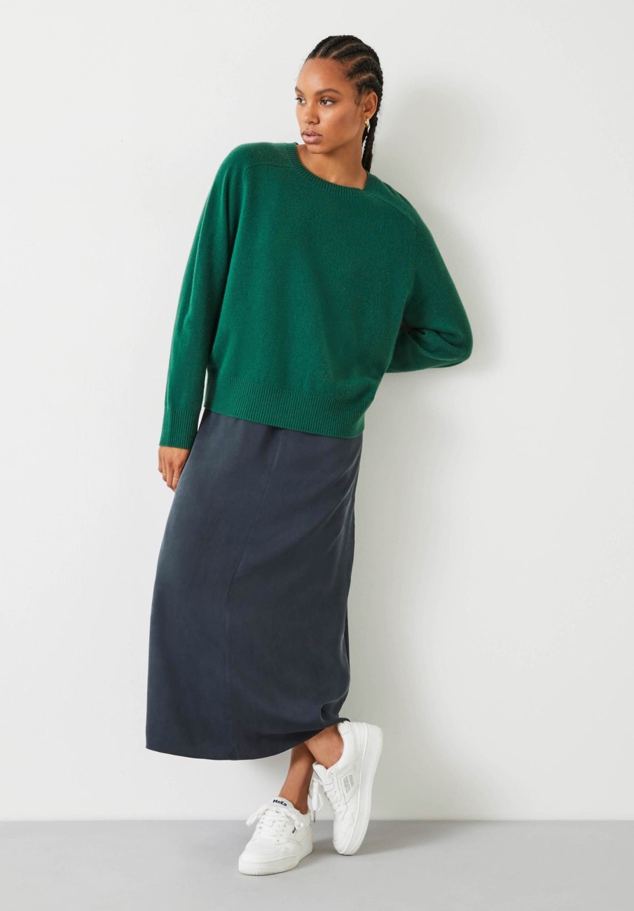 Best Alina Cashmere Crew Jumper Emerald Green