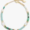 Wholesale Azalea Semi Precious Bracelet Gold/Green