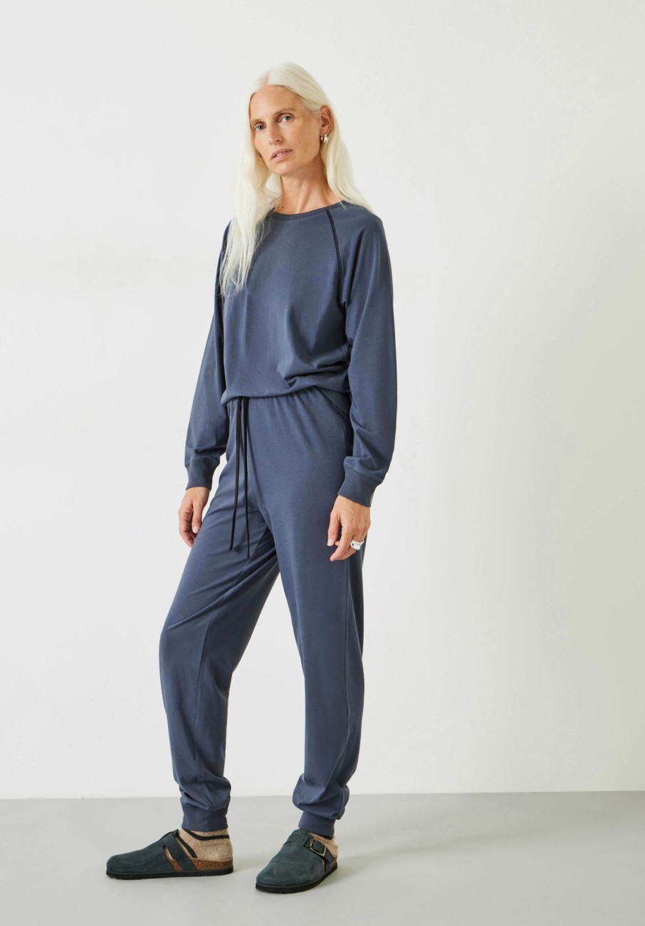 Best Joelle Crew Jersey Pyjamas Washed Blue