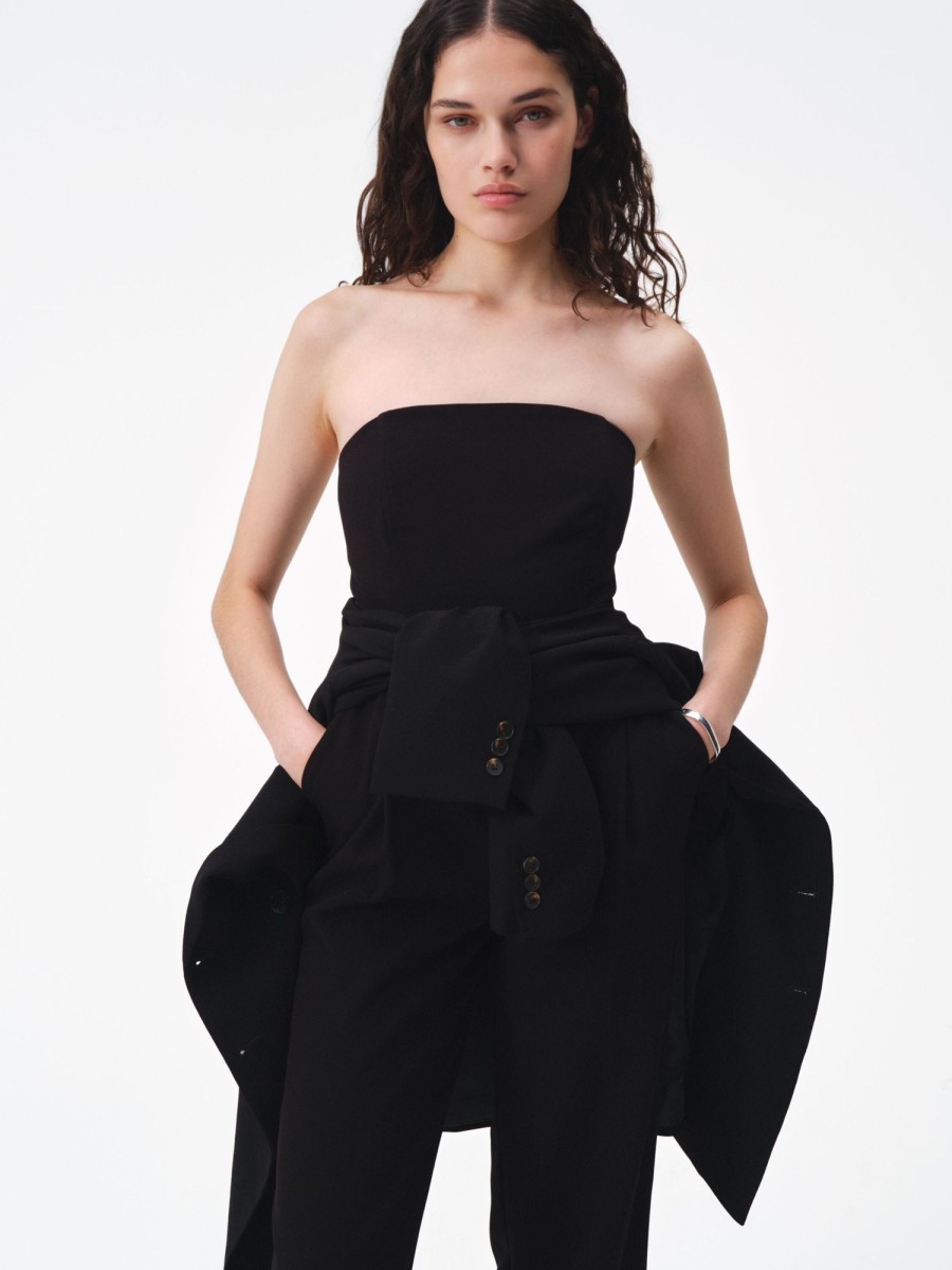 Clearance Immy Strapless Jumpsuit Black