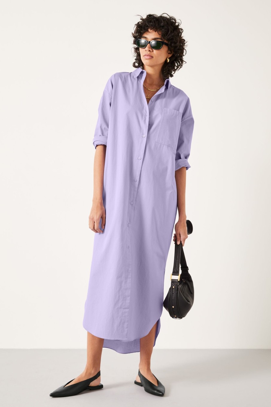 Online Sahra Maxi Shirt Dress Purple