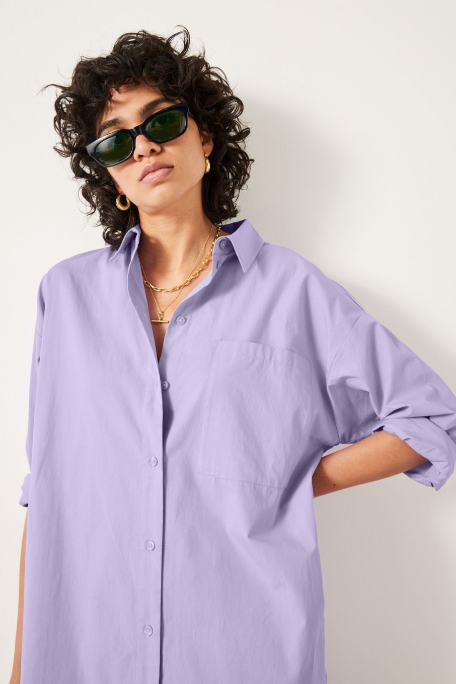 Online Sahra Maxi Shirt Dress Purple