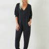 Online Elle Supersoft V-Neck Onesie Charcoal Marl