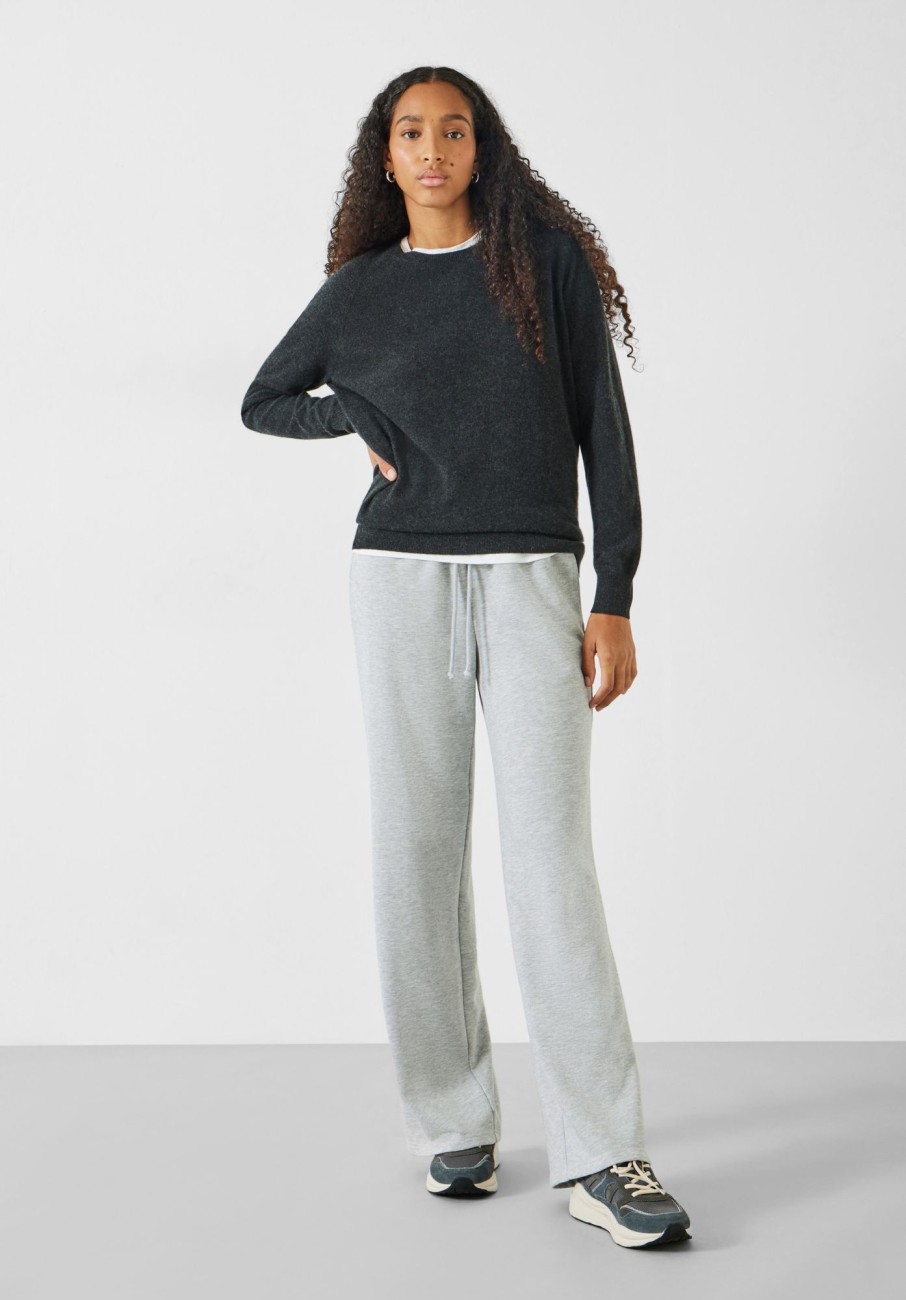 Best Cashmere Boyfriend Jumper Charcoal Marl