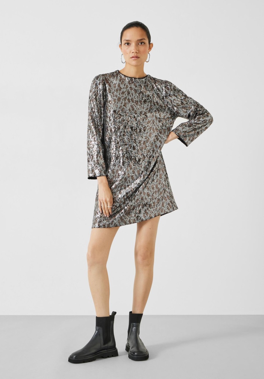 Clearance Sylvie Sequin Dress Silver