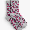 Clearance Leon Socks Pink Leopard