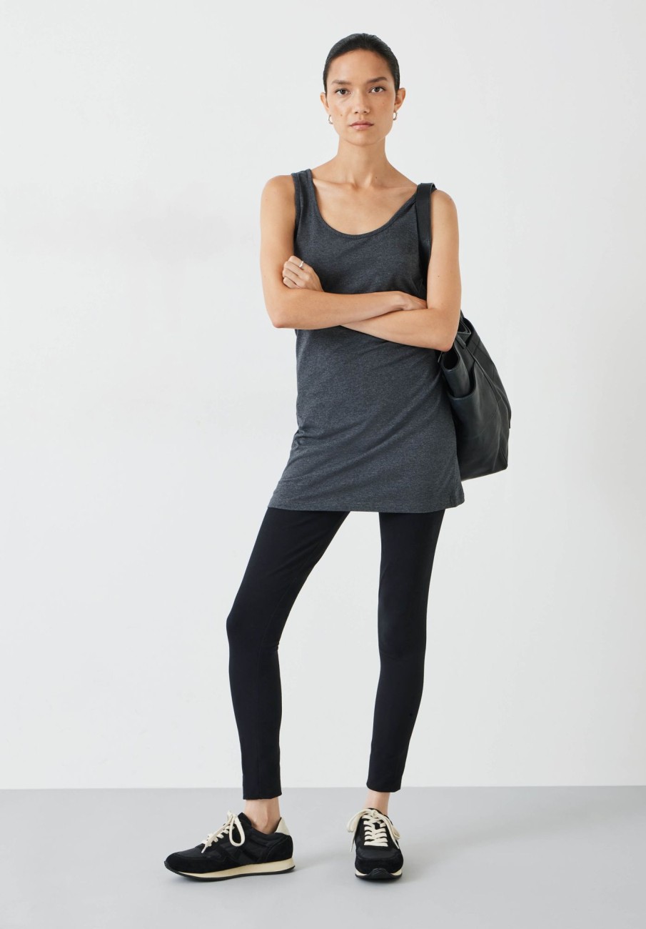 Best Longline Tank Top Charcoal Marl