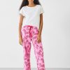 Clearance Liv Cotton Flannel Pj Trousers Sketchy Zebra Pink/White