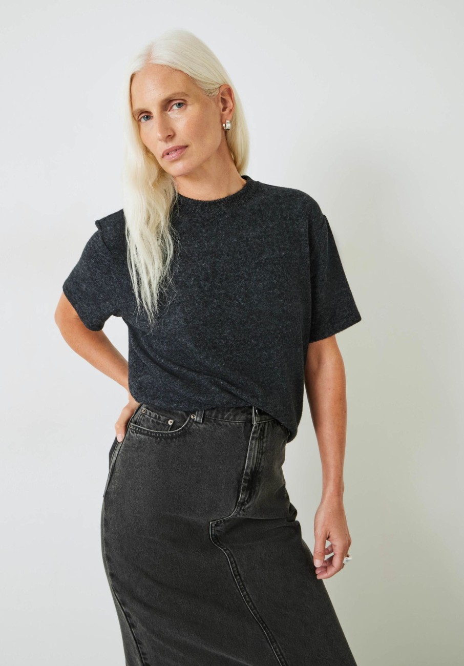 Clearance Elle Supersoft T-Shirt Charcoal Marl