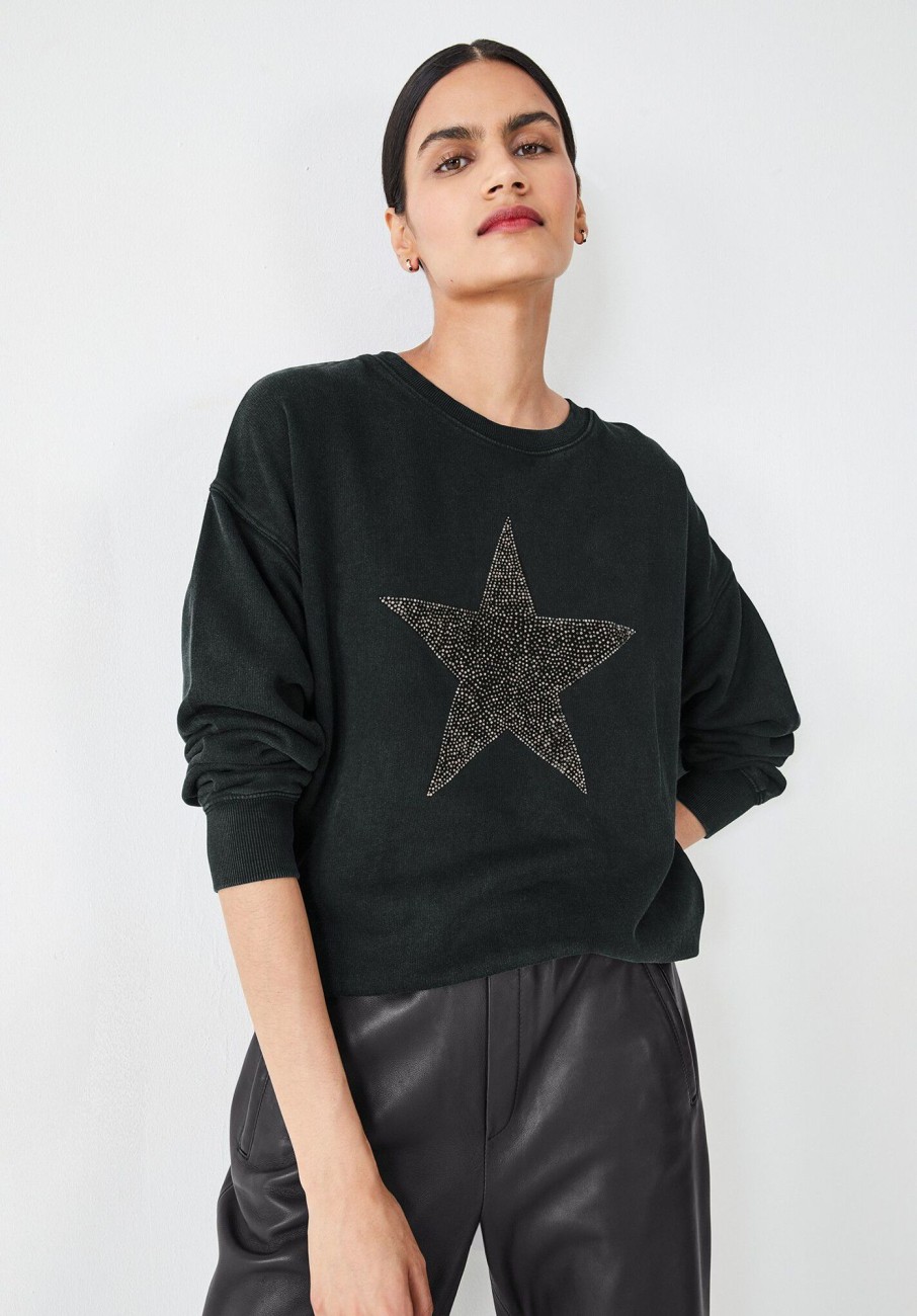 Clearance Remi Rhinestone Sweatshirt Black Multi