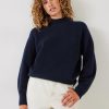 Best Evelyn Mock Neck Jumper Midnight Navy