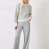 Clearance Ailey Wide Leg Jersey Trousers Grey Marl