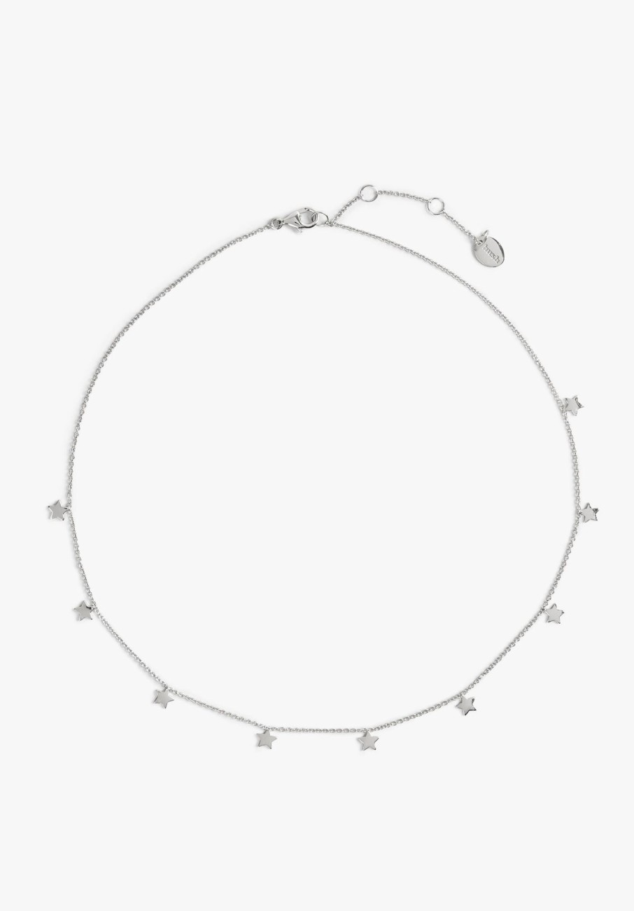 Online Mini Multi Star Choker Silver