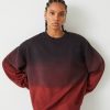 New Ombre Oversized Sweatshirt Burnt Orange