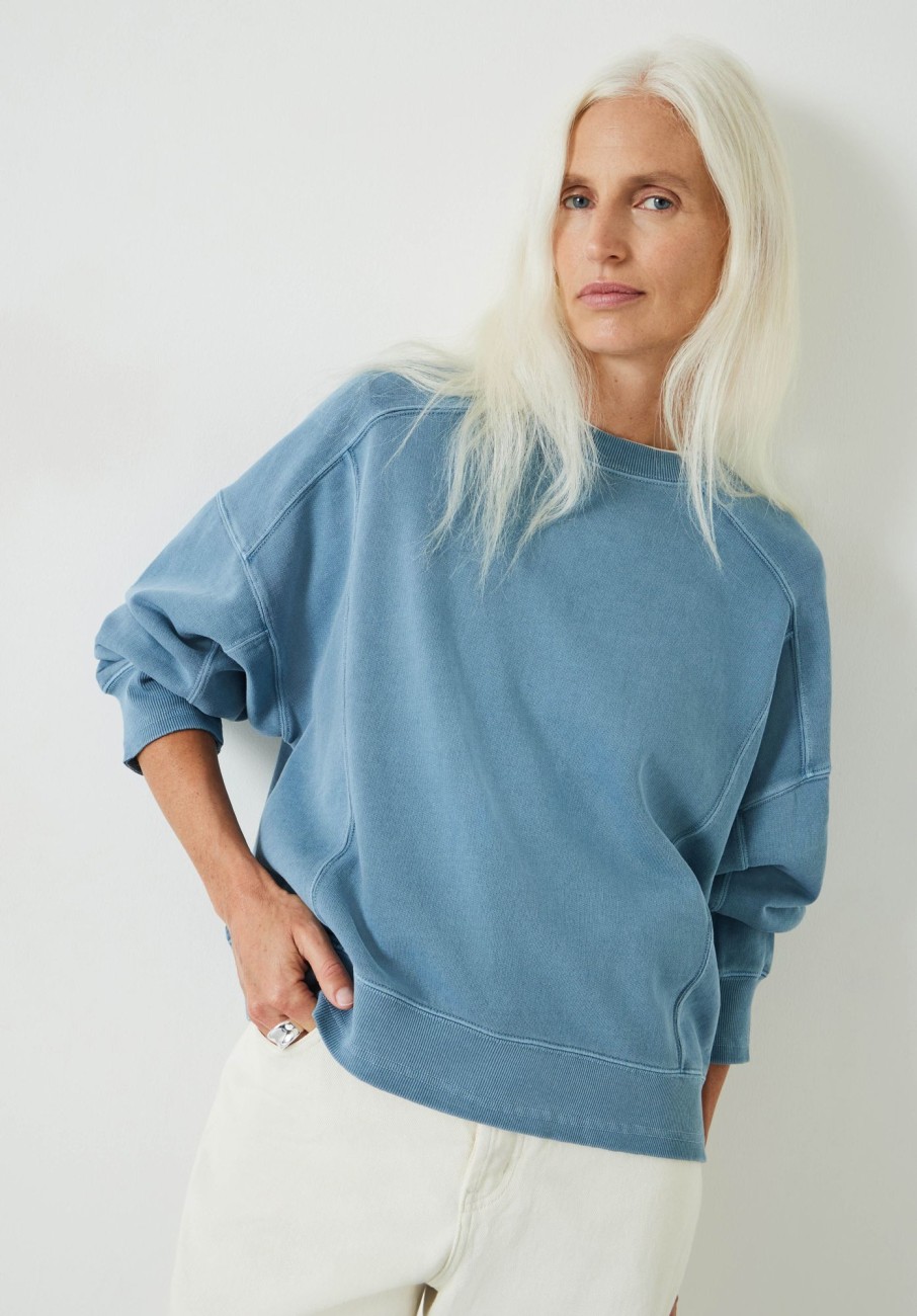 Clearance Lucy Seam Detail Sweatshirt Windward Blue