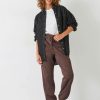 Wholesale Alyna Relaxed Washed Joggers Chocolate