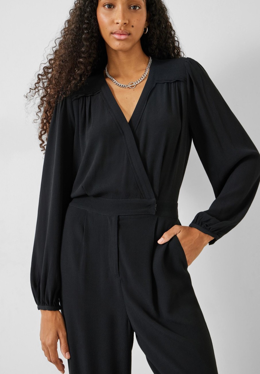 Wholesale Ottilie Wrap Jumpsuit Black