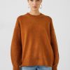 Clearance Lydia Crew Neck Wool Blend Jumper Ginger