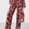 New Sadie Cotton Flannel Pyjama Trousers Jungle MonNews Brick/Lilac