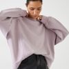 Wholesale Lucy Seam Detail Sweatshirt Jersey Washed Lavender