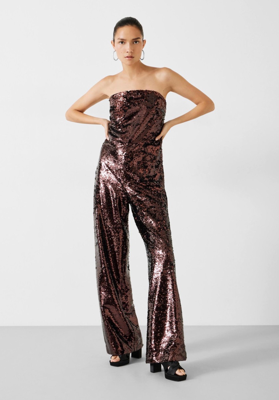 New Florence Sequin Jumpsuit Brown