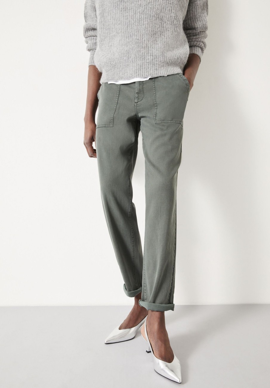 Wholesale Kelly Washed Cargo Trousers Climbing Ivy