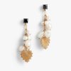 Clearance Sabina Pearl Drop Earrings Gold/Black